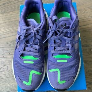 Adidas Day Jogger Originals Purple Green Doodle Sneakers FW4827 Women 8.5
